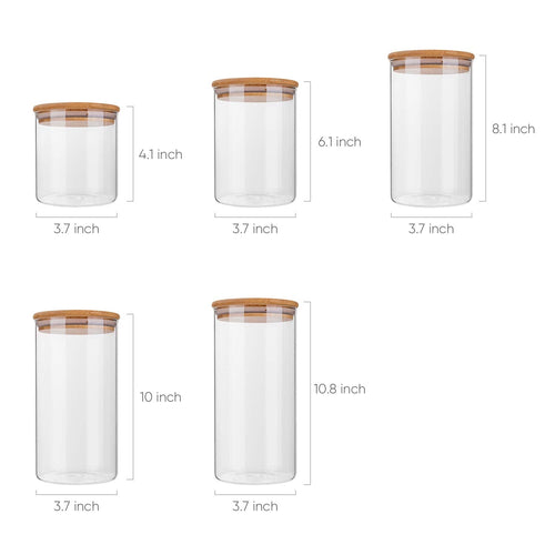 Glass Storage Containers with Bamboo Lid