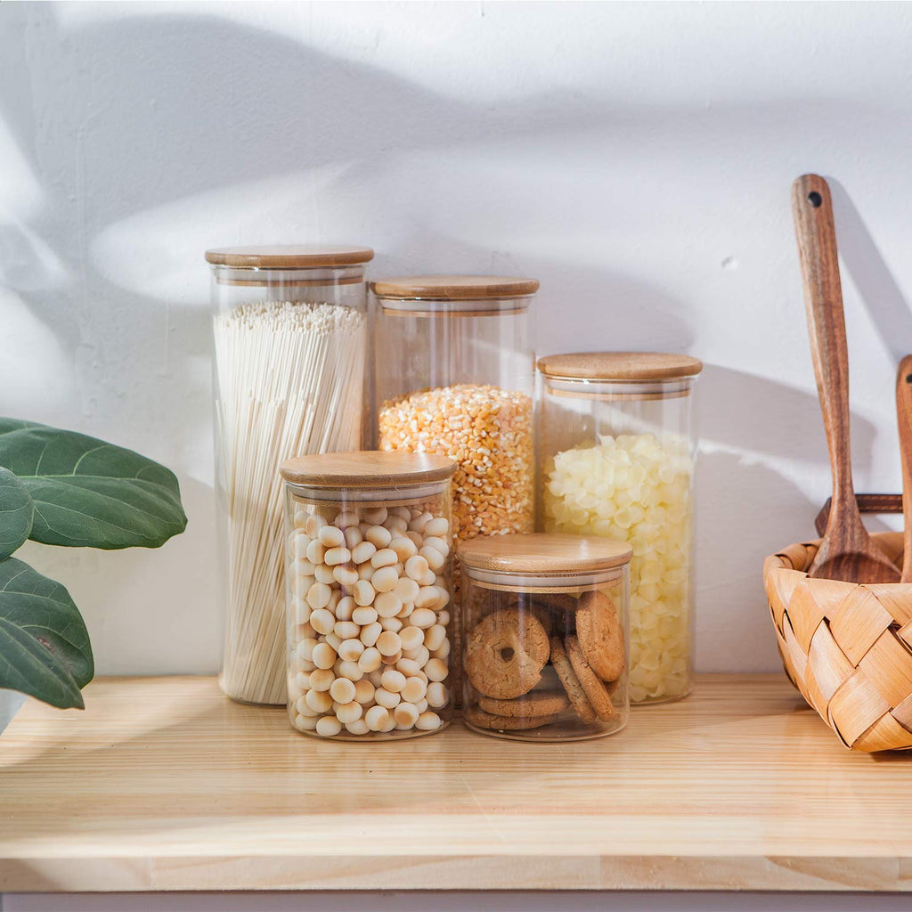 Glass Storage Containers with Bamboo Lid