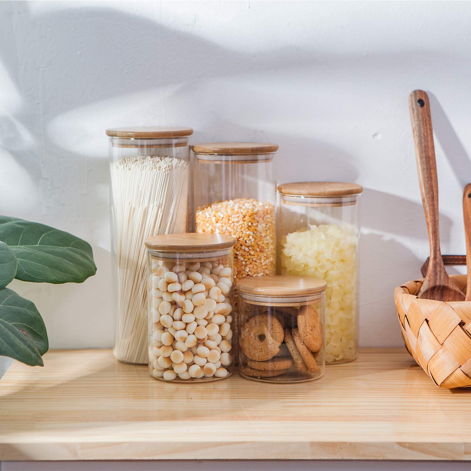 Glass Storage Containers with Bamboo Lid