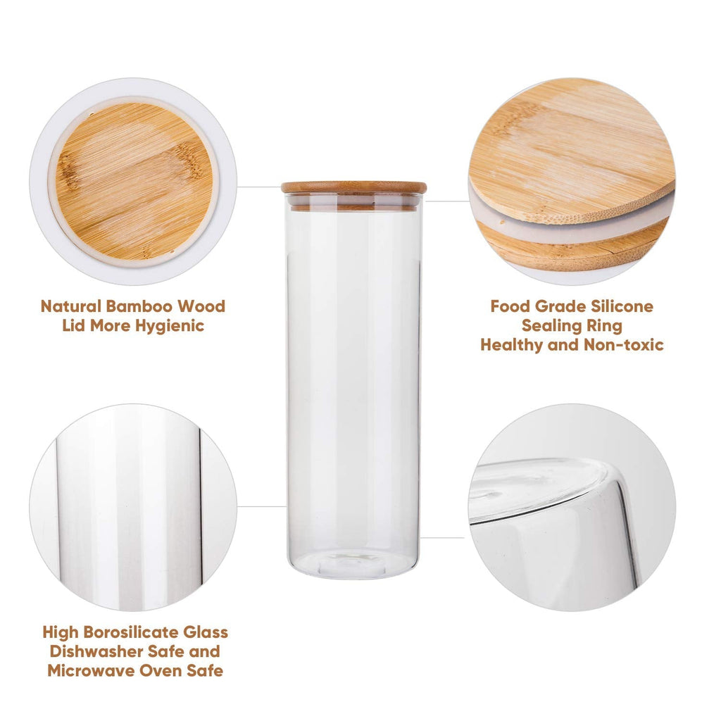 Glass Storage Containers with Bamboo Lid