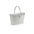 Planter Basket Metal White (22 x 19.5 x 37.5 cm)