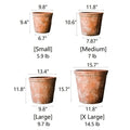 Large Terracotta Red Concrete Planter Pot