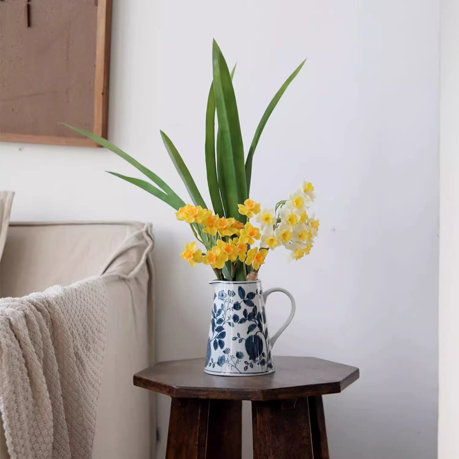 Hand-Painted Blue and White Porcelain Vase