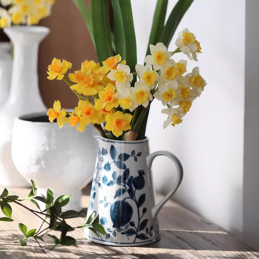 Hand-Painted Blue and White Porcelain Vase