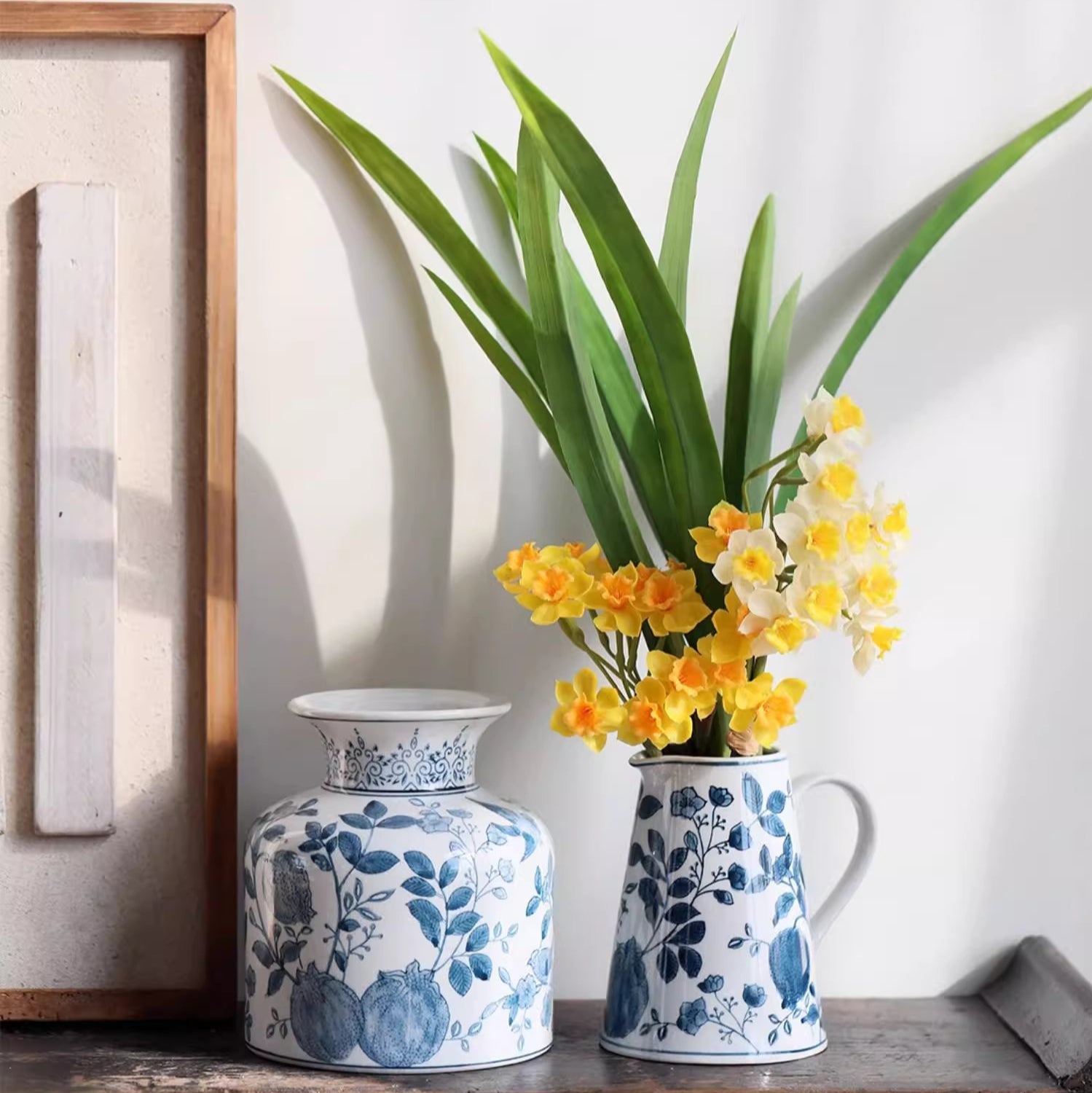Hand-Painted Blue and White Porcelain Vase