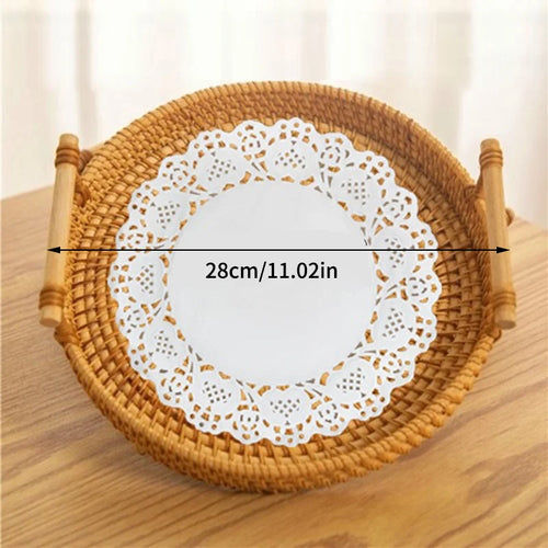 Rattan Tray with Handle