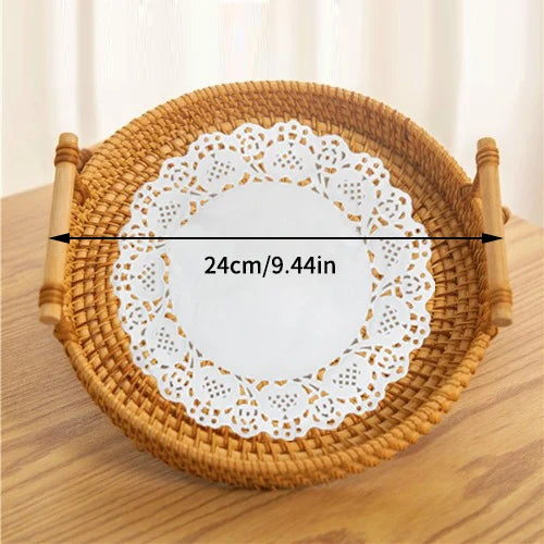 Rattan Tray with Handle