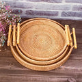 Rattan Tray with Handle