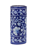 Blue & White Floral Ceramic Vase